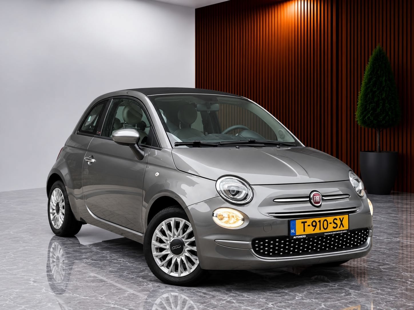 Fiat 500 C 1.0 Hybrid Lounge (6-BAK, BLUETOOTH, MULTIMEDIA,, Auto's, Voorwielaandrijving, Stof, Cabriolet, 4 stoelen