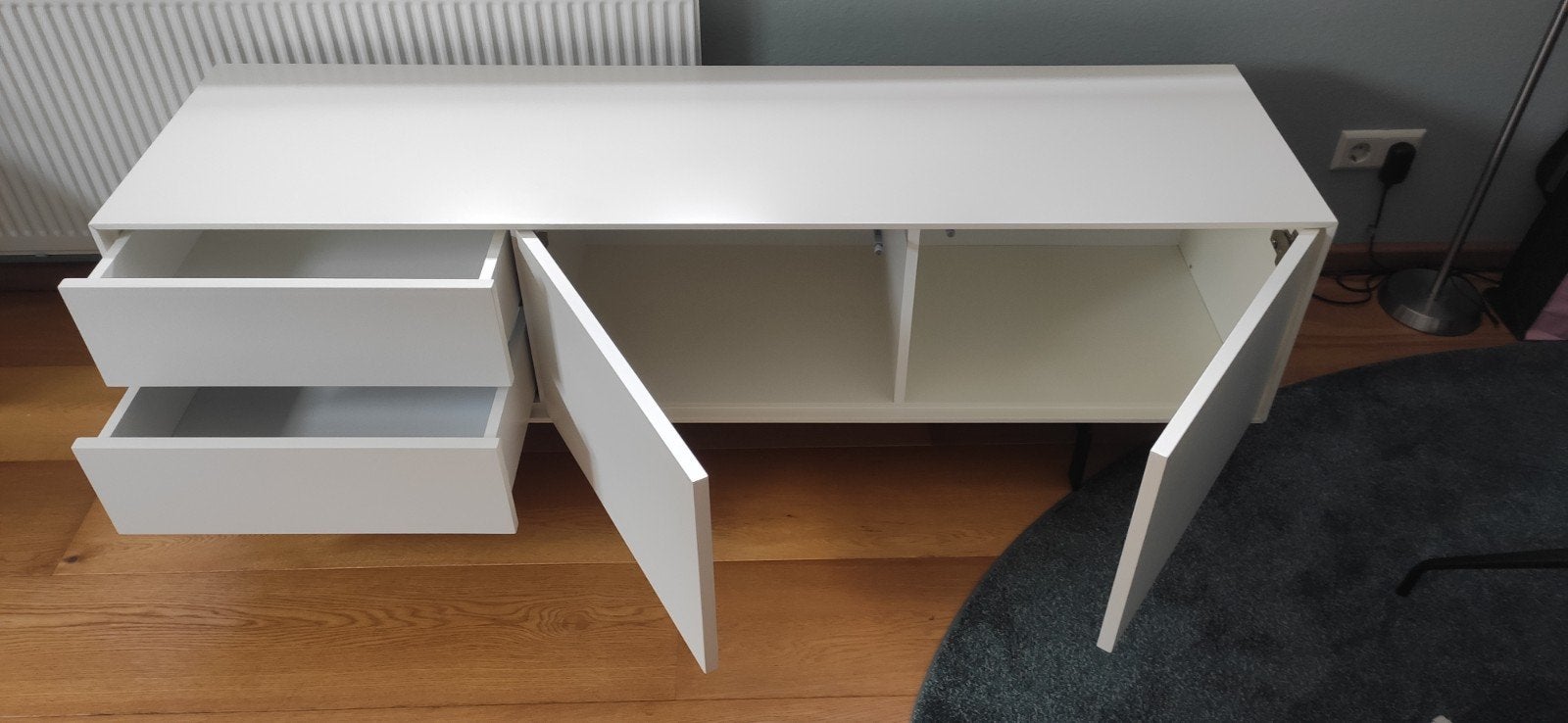 TV meubel Verona van Goossens (wit), zo goed als nieuw, Ophalen, Overige materialen, 150 tot 200 cm, Zo goed als nieuw