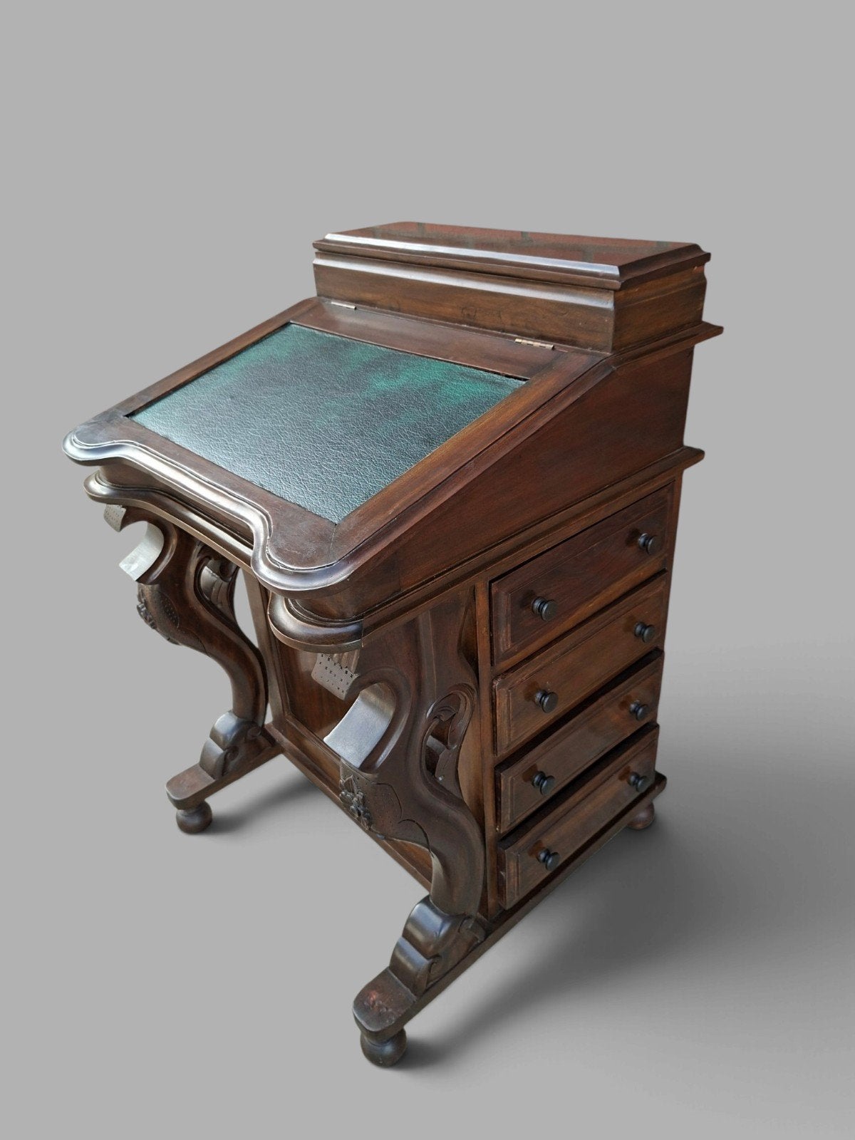 Klassieke Engelse davenport secretaire, bureau, schrijftafel, Ophalen of Verzenden