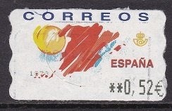 4567 - Spanje automaatstrook michel 55 gestempeld 0,52 €, Postzegels en Munten, Verzenden, Gestempeld