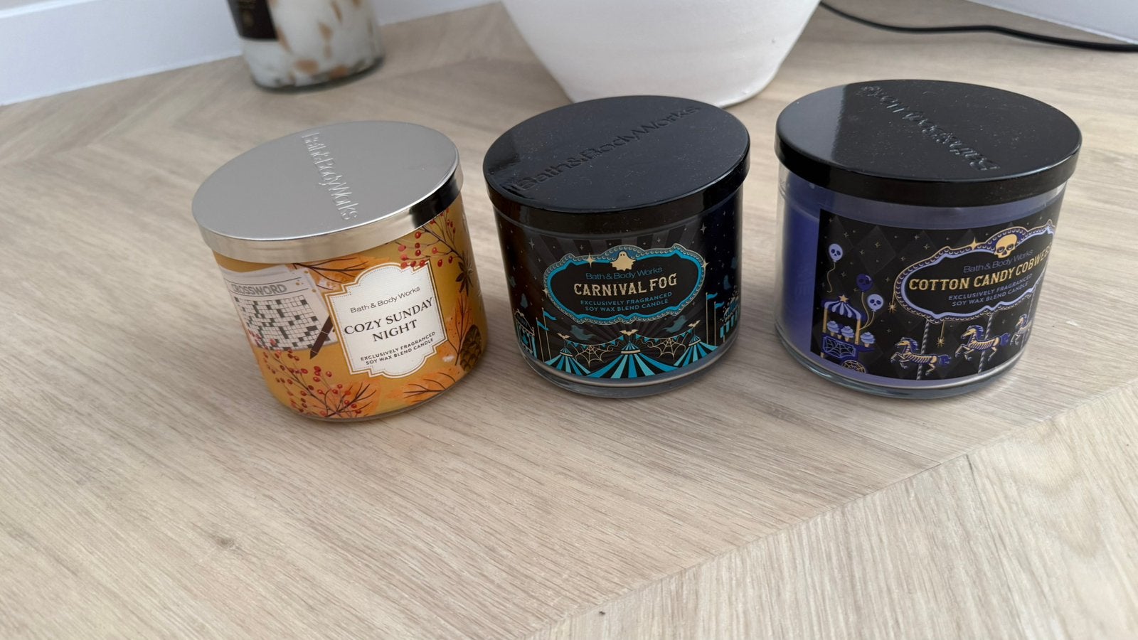Bath and body works 3-wick kaarsen 2026, Overige merken, Nieuw, Ophalen of Verzenden, Glas