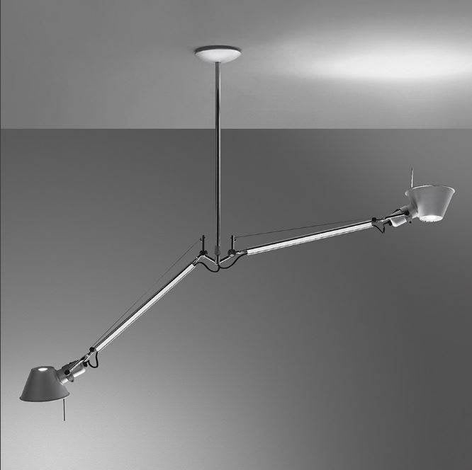 Artemide Tolomeo Sospensione Due Bracci, Ophalen, Gebruikt