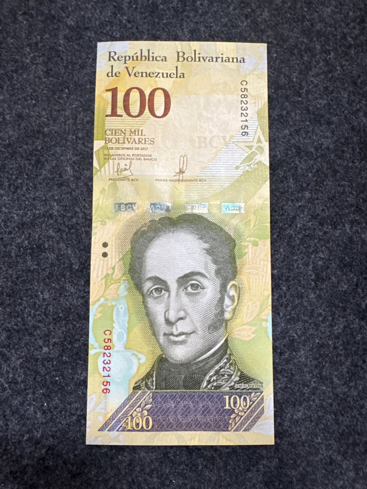 100 Bolívares Venezuela biljet - 2017, Ophalen of Verzenden, Zuid-Amerika, Los biljet
