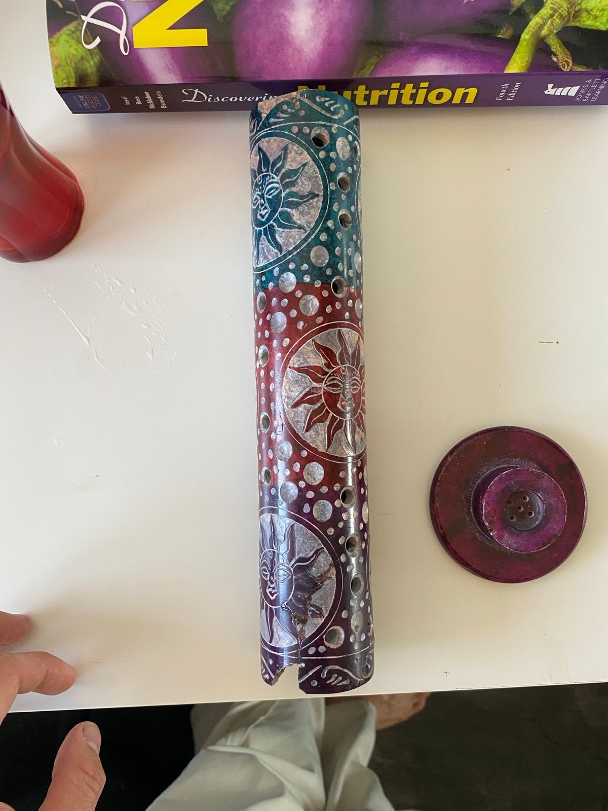 Decoratieve Wierookbrander met Zonmotief, Meerkleurig, Ophalen of Verzenden, Steen/keramiek, Oosters