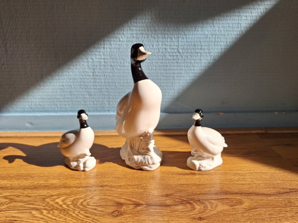 Set van 3 keramische eenden, Verzamelen, Beelden en Beeldjes, Ophalen of Verzenden, Zo goed als nieuw, Dier