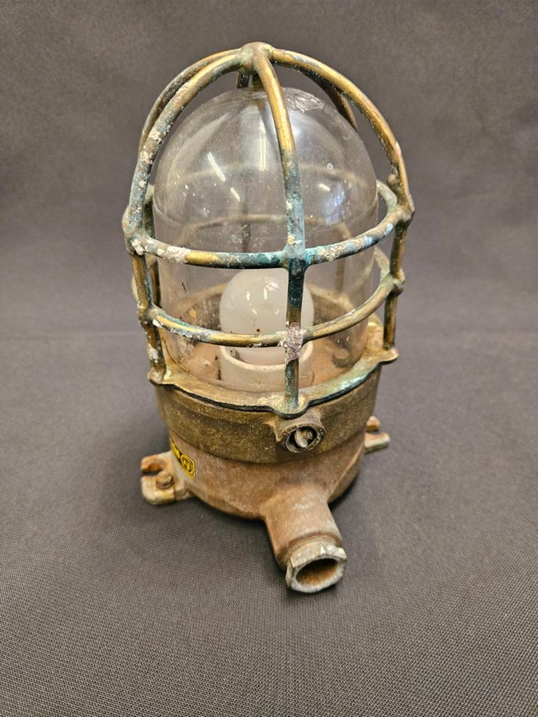 Antieke Messing Scheepslamp - Maritieme Decoratie, Ophalen of Verzenden