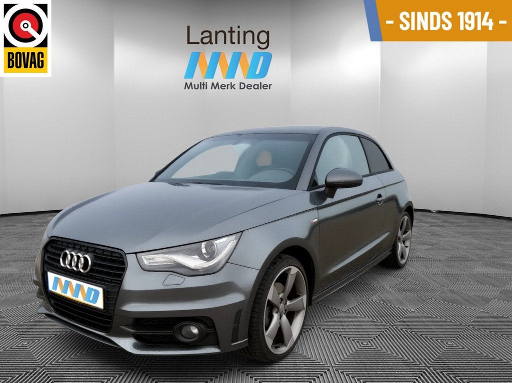 Audi A1 1.4 TFSI CoD Pro 2x S Line Daytona Grau-met., Auto's, Audi, Euro 5, Zwart, 4 cilinders, 4 stoelen