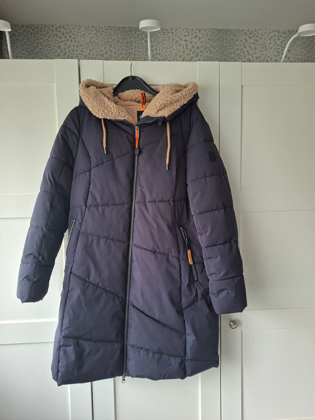 Blauw District winterjas maat 44, Blauw, Maat 42/44 (L), Nieuw, Ophalen of Verzenden