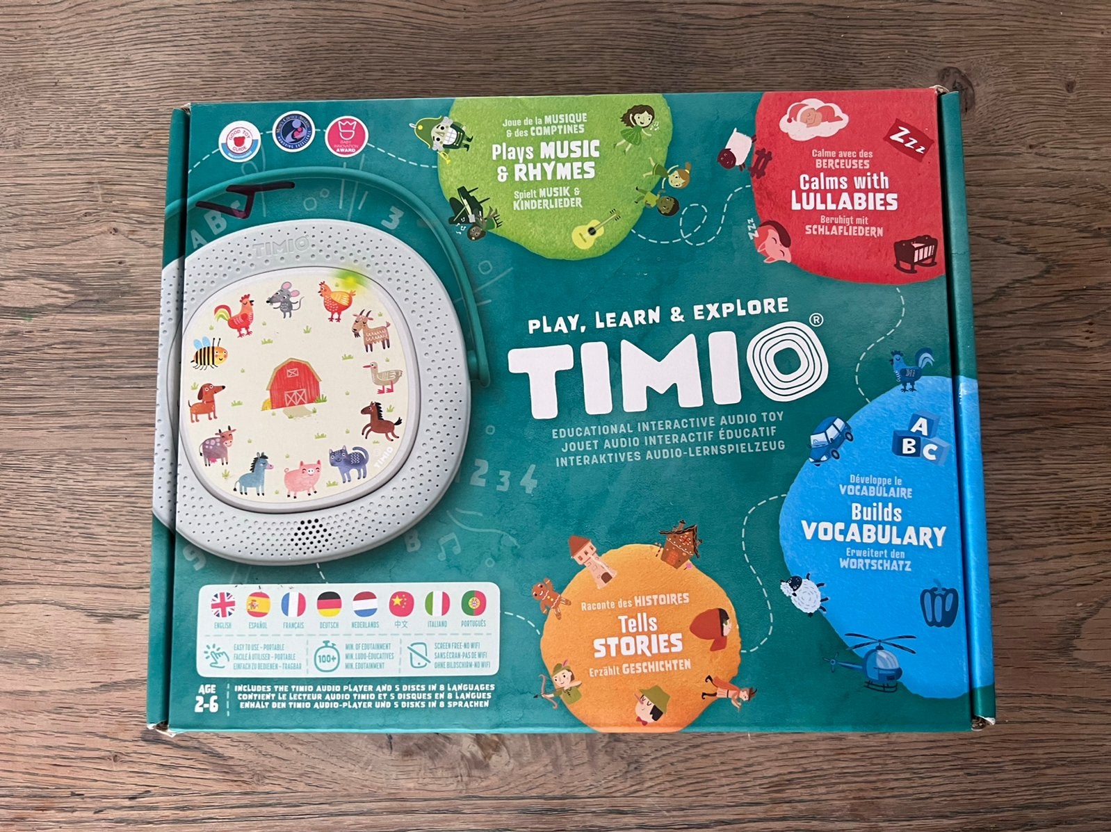 Timio met 5 discs en opbergzakje, Ophalen of Verzenden, Zo goed als nieuw