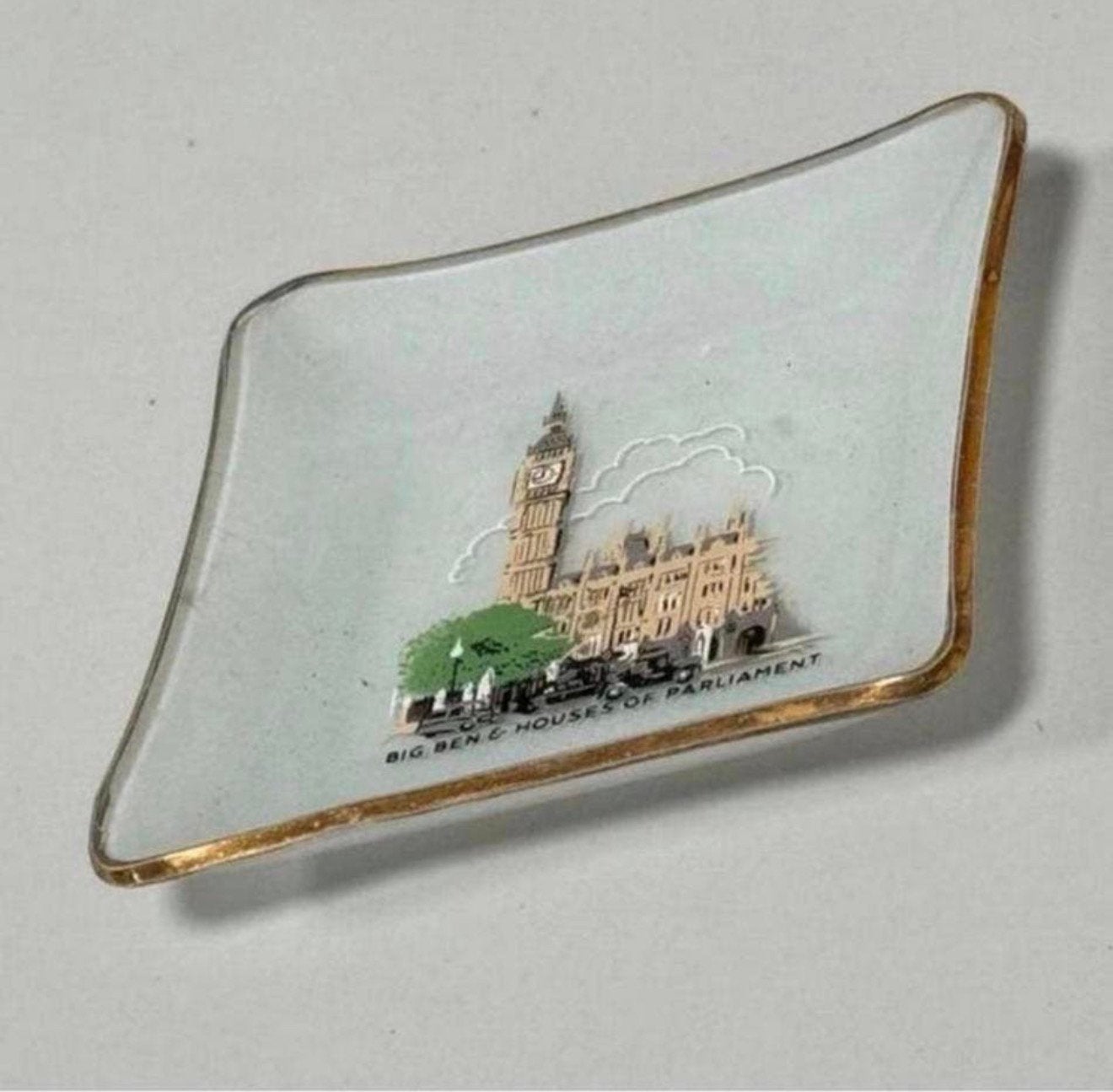 Vintage souvenir schaal Big Ben Houses of Parliament Londen, Ophalen of Verzenden