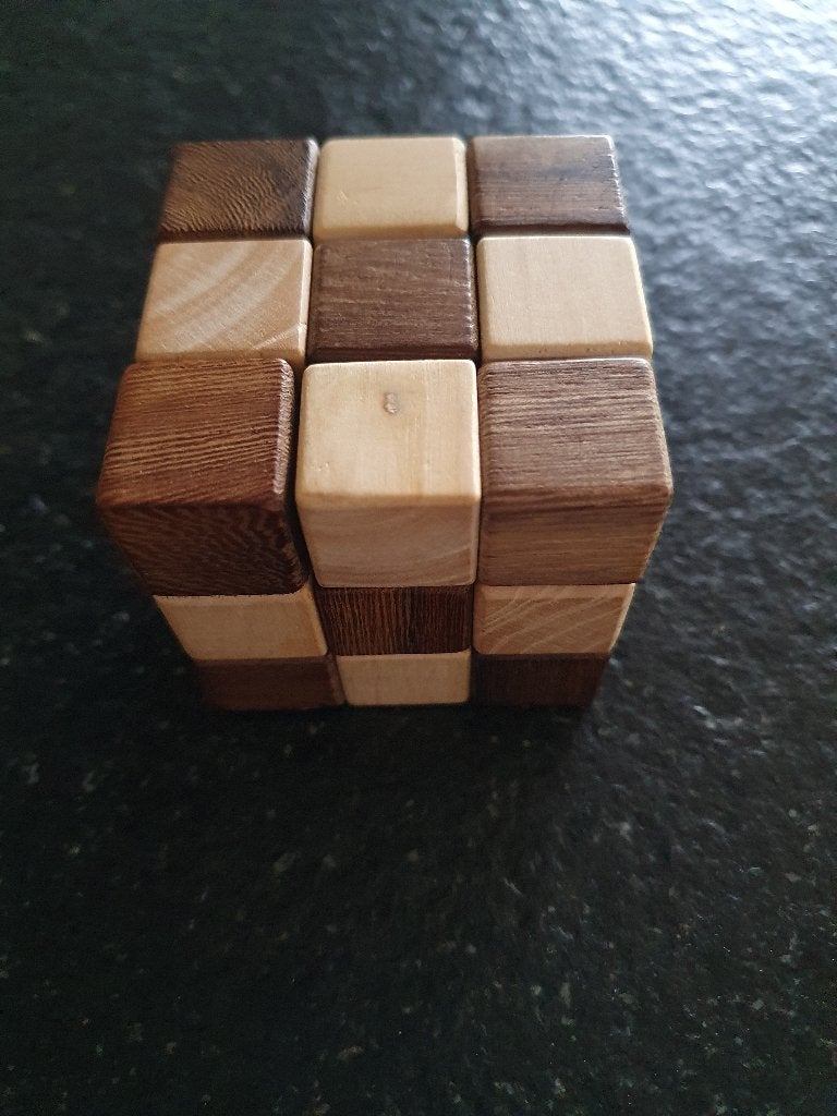 3D puzzelslang van hout, Ophalen of Verzenden, Minder dan 500 stukjes, Zo goed als nieuw, Rubik's of 3D-puzzel