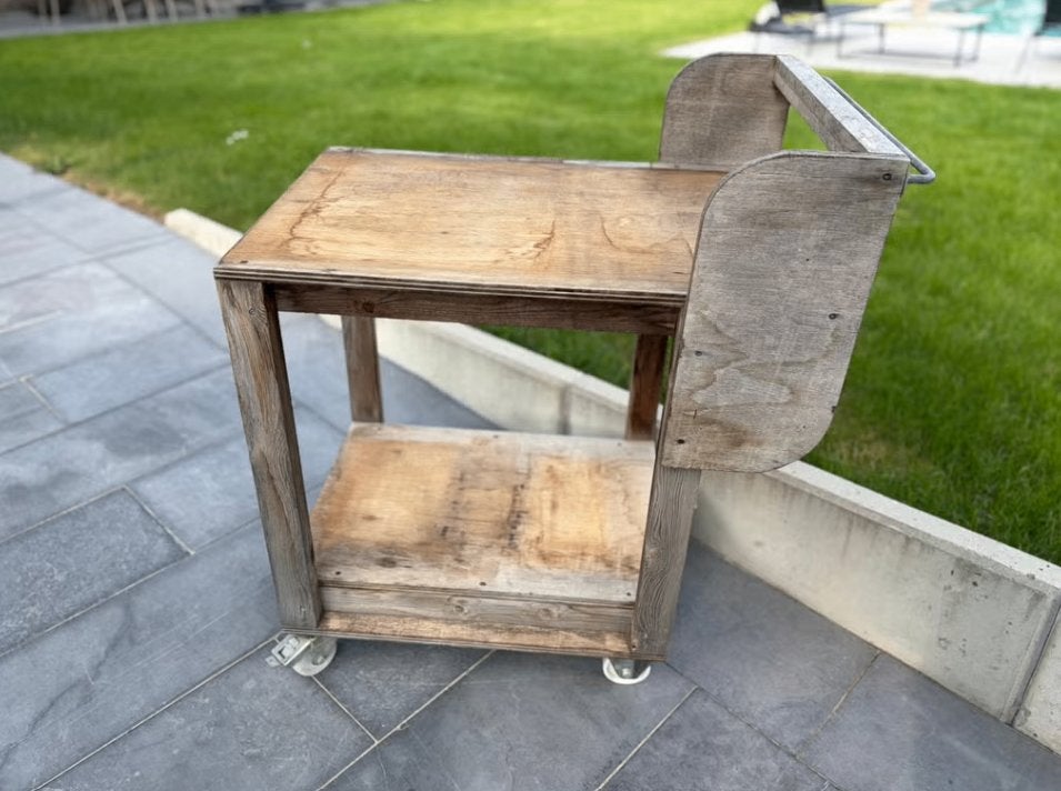 Houten kar voor BBQ, Ophalen of Verzenden, Zo goed als nieuw