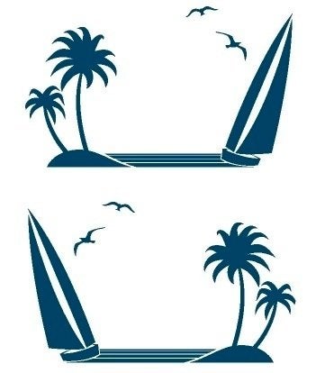 camper caravan bus sticker set sailing, The River House, Info@theriverhouse.nl, Nieuw, Ophalen of Verzenden