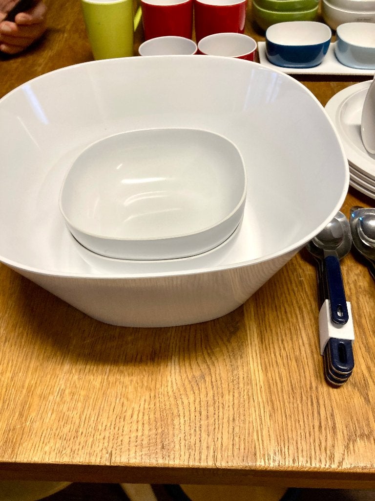 Mepal Rösti: serviesonderdelen van Melamine. Caravan, tent., Ophalen of Verzenden, Zo goed als nieuw