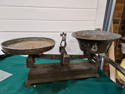 weegschaal force gietijzer vintage, Ophalen of Verzenden, 'T Olde Gre-j, Info@toldegrej.nl, Endepoelstraat 20f Didam