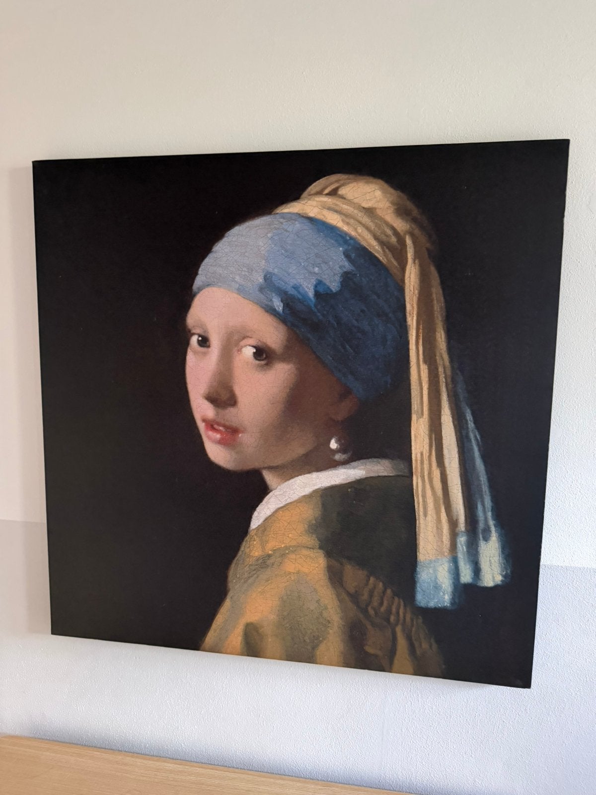 Schilderij op doek meisje met de parel, Ophalen, Zo goed als nieuw