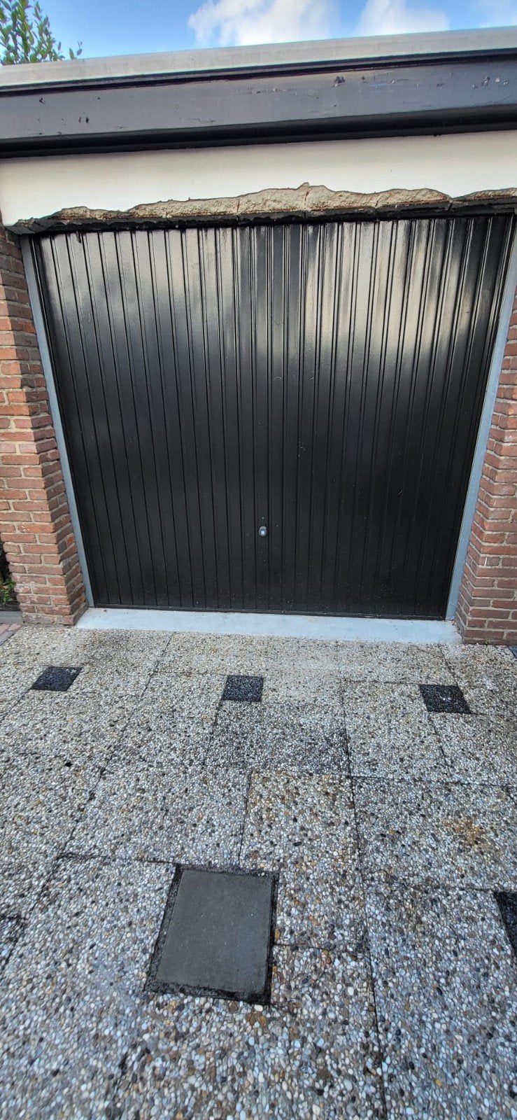 Zwarte Hormann garagedeur 2375 x 2125, Ophalen, Gebruikt, Garagedeur, 120 cm of meer