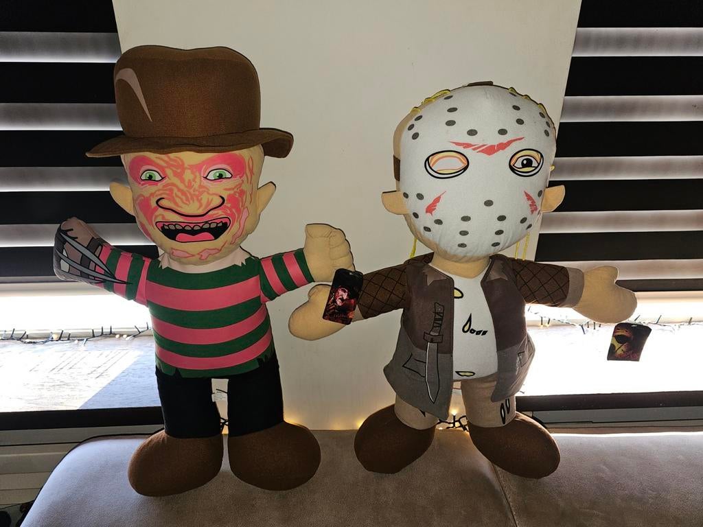 Unieke Freddy Krueger en Jason Voorhees knuffels, Overige merken, Overige karakters, Overige typen, Ophalen of Verzenden