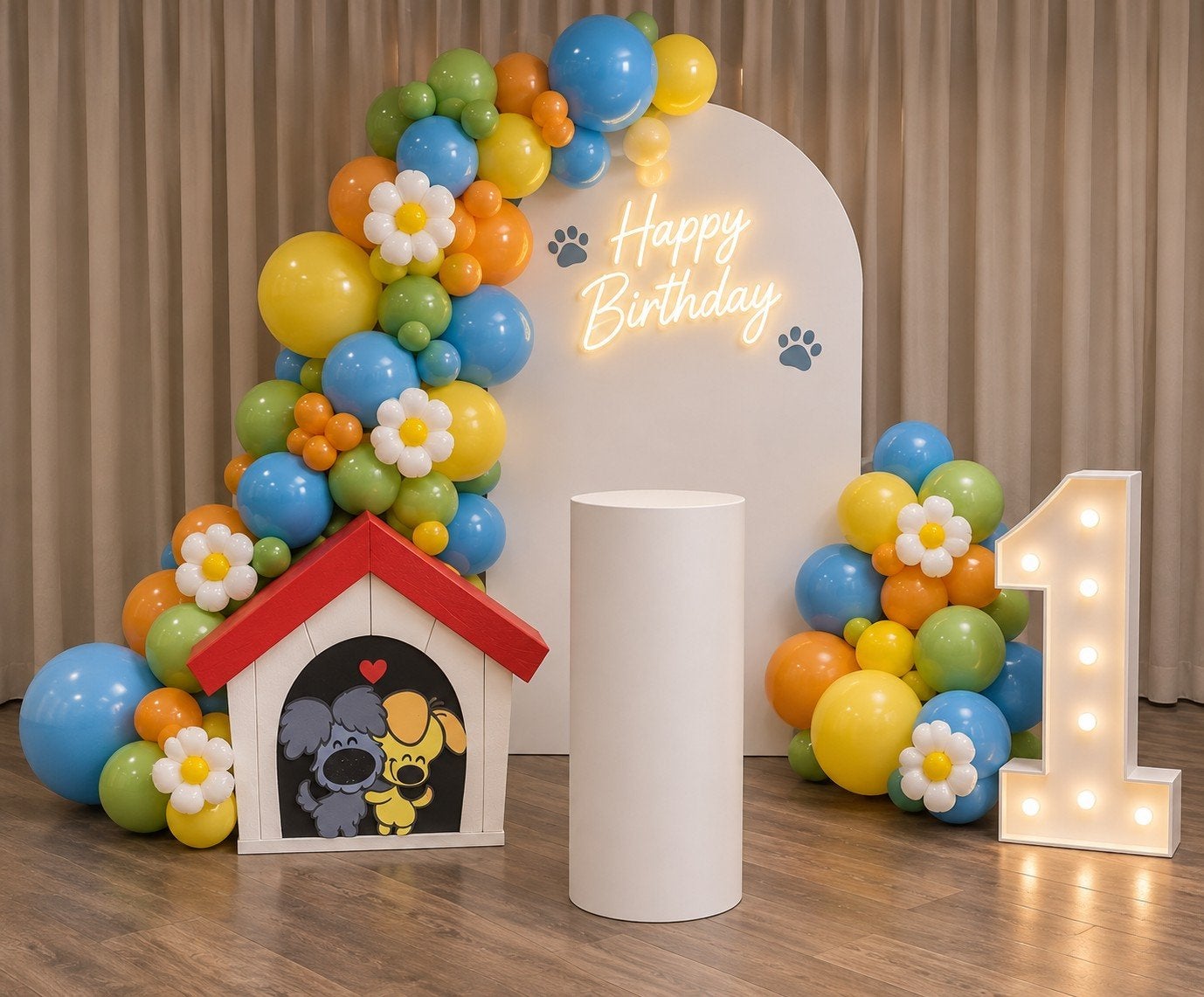 Backdrop Ballonnenboog op Maat - Elk Thema, Ophalen of Verzenden, Nieuw, Versiering, Overige
