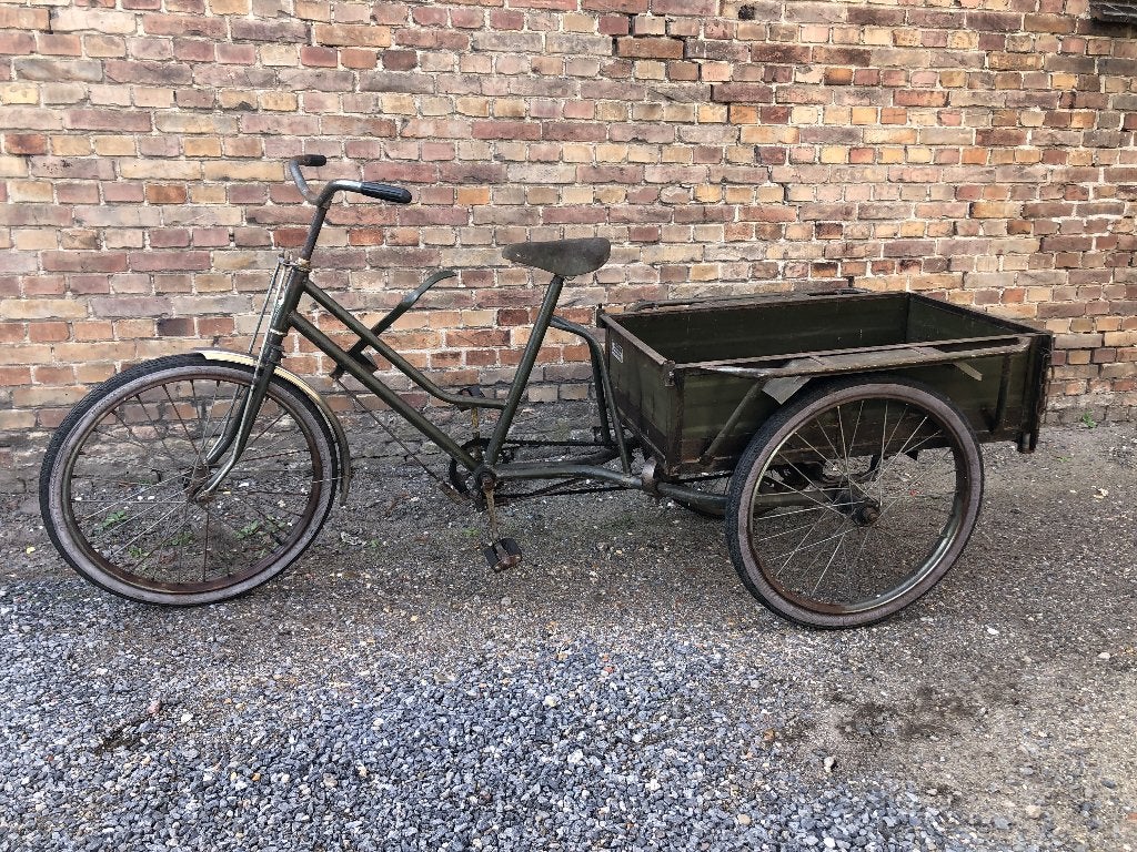 Oldtimer vrachtfiets cargofiets Chinees driewieler, 59 cm of meer, Ophalen, Velgrem, Wu Xing