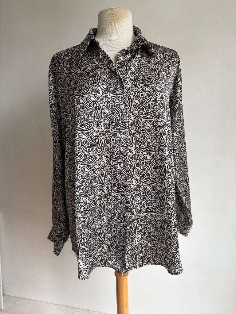 zara blouse Paisley zwart wit maat xl, Verzenden, Maat 46/48 (XL) of groter, Zo goed als nieuw, Zara