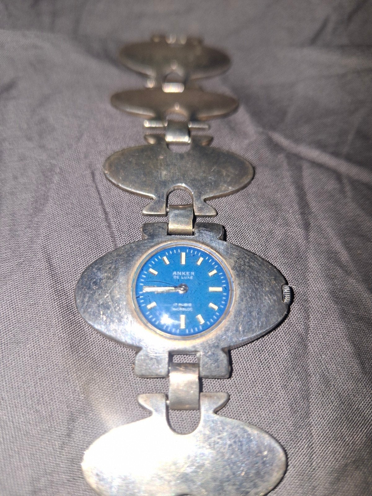 Anker vintage zilver horloge., Sieraden, Tassen en Uiterlijk, Horloges | Antiek, Ophalen, Staal, Overige merken