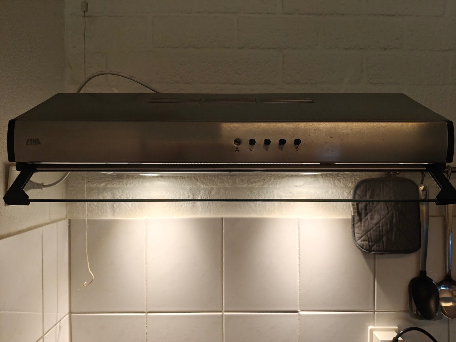 ETNA AO761RVS Onderbouw afzuigkap (60 cm) - Nette staat, Witgoed en Apparatuur, Ophalen, Gebruikt, Onderbouw afzuigkap, Motor