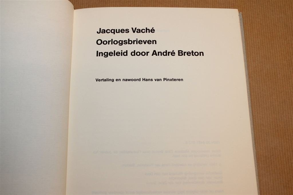 Oorlogsbrieven — Jacques Vaché — Dada Beweging, Boeken, Ophalen of Verzenden, Gelezen
