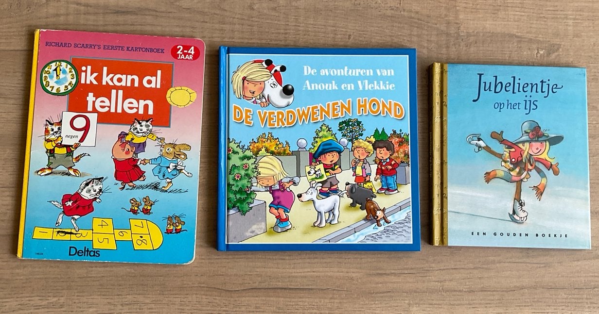 3x Kinderboeken: Jubelientje, Anouk & Vlekkie, Ik kan tellen, Boeken, Gelezen, Fictie algemeen, Jongen of Meisje, Ophalen of Verzenden
