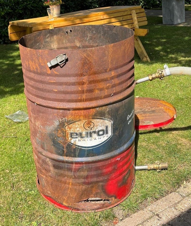 Zwembadverwarming, spiraal in vuurton, Ophalen, Gebruikt, Verwarming