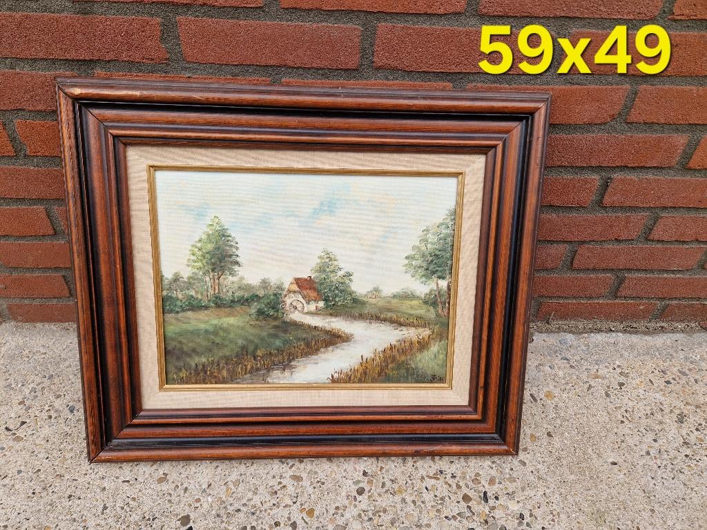 Vintage schilderij, Ophalen of Verzenden
