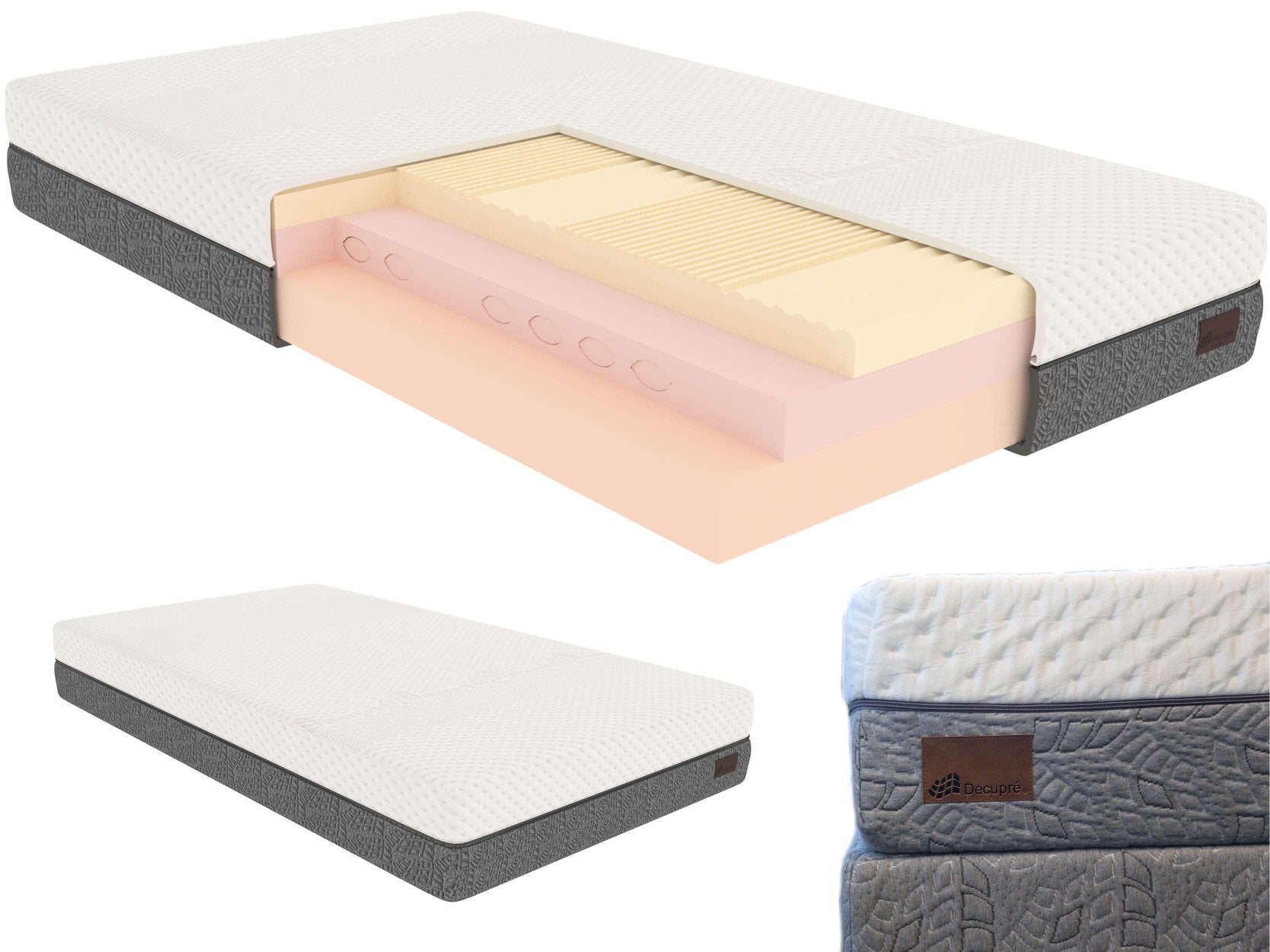 ZGAN - Decupre full core boxspring 160x200, Ophalen, Tweepersoons, Zo goed als nieuw, 200 cm