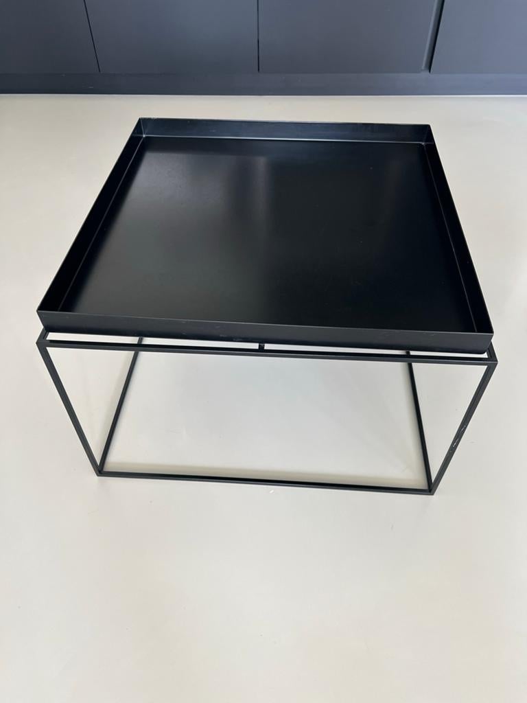HAY Tray salontafel - Zwart metaal, Huis en Inrichting, Tafels | Salontafels, Ophalen, 50 tot 100 cm, Vierkant, 50 tot 100 cm