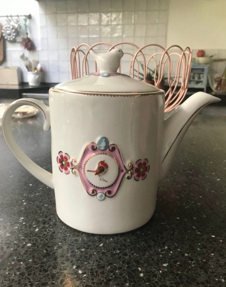 Pip Studio Love Birds Theepot Wit - Nieuwstaat, Zo goed als nieuw, Steen/keramiek, Wit, Overige merken