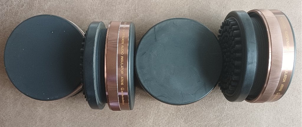 Audio-Technica AT616 voeten 4 stuks Vintage topklasse, Audio, Tv en Foto, Platenspelers, Ophalen of Verzenden, Zo goed als nieuw