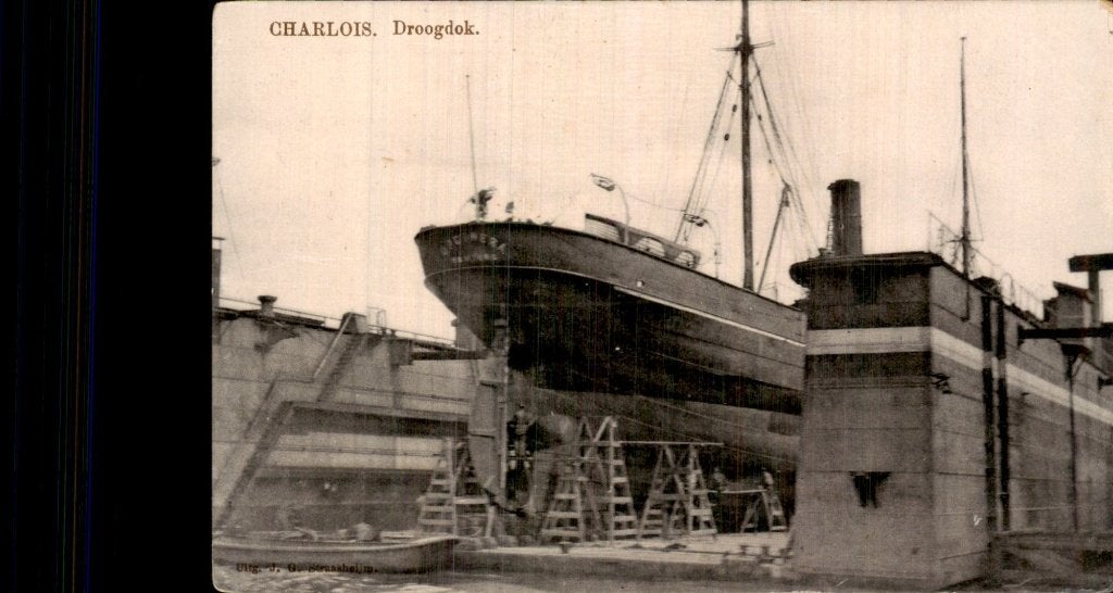 Charlois - Droogdok - Schip, Verzamelen, Ophalen of Verzenden, Voor 1920, Ongelopen, Zuid-Holland