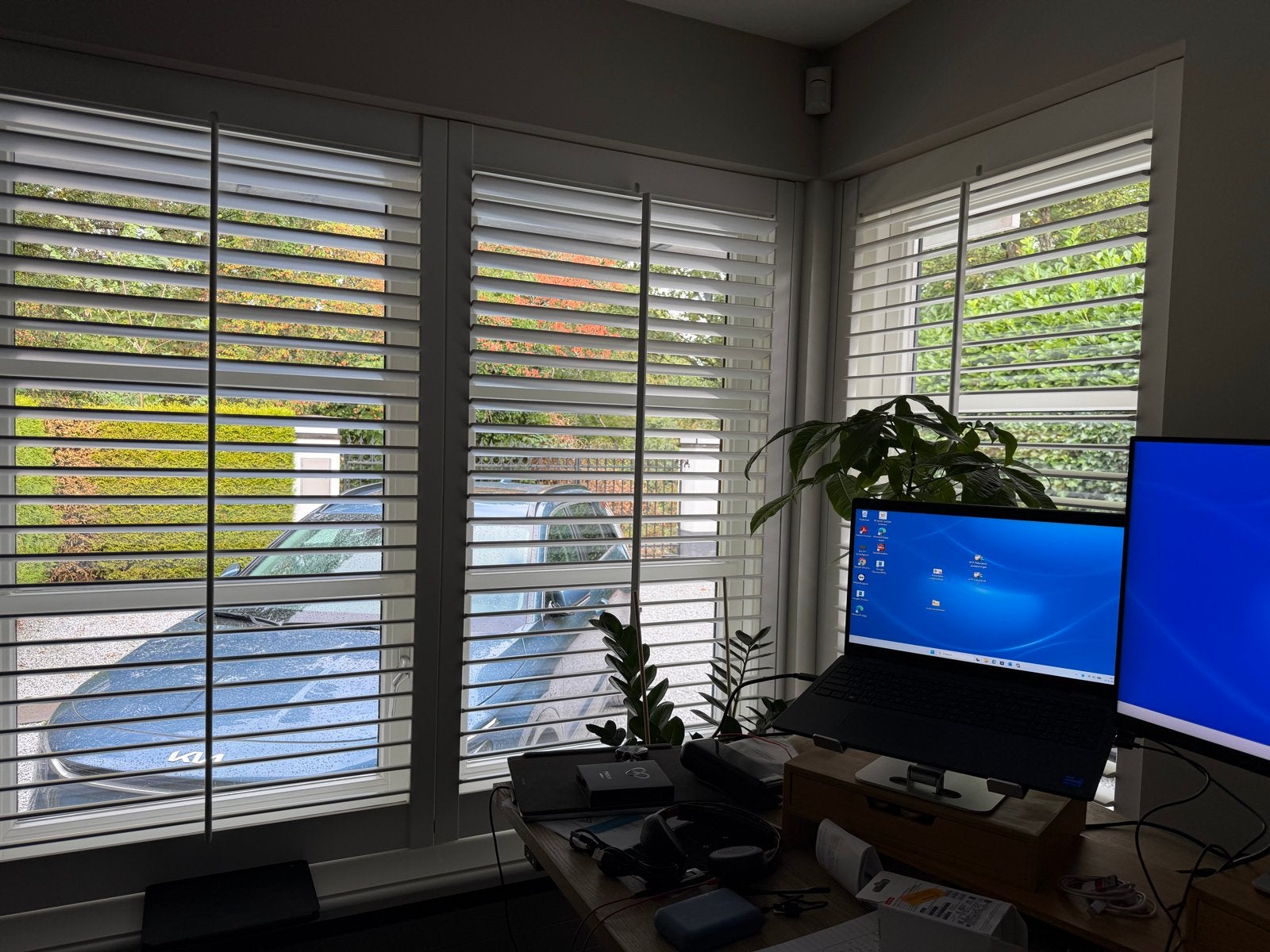 Witte Shutters - Zo goed als nieuw - 150x86 cm, Ophalen, Inclusief montageonderdelen, Wit, Zo goed als nieuw