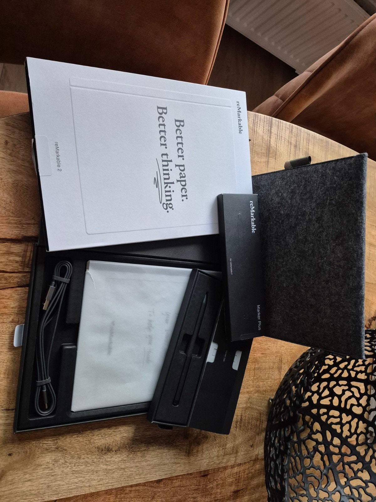 reMarkable 2 Paper Tablet met Marker Plus en hoes, Ophalen, ReMarkable, 8 GB, Touchscreen