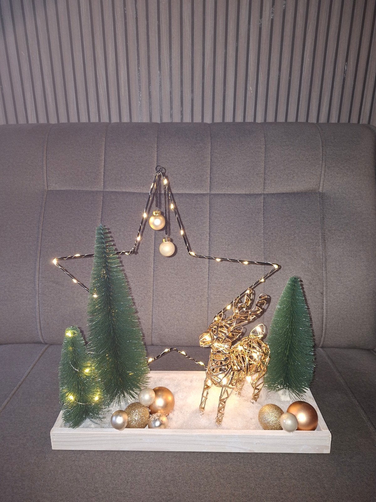 mooi Kerststuk met rendier, Ophalen of Verzenden