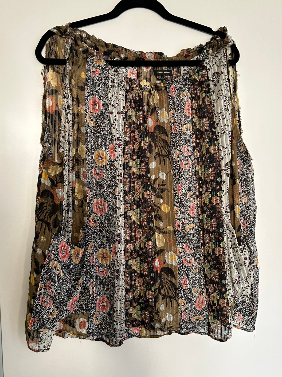 Isabel marant 100% zijden zomertop, Maat 38/40 (M), Meerkleurig, Ophalen of Verzenden, Zo goed als nieuw