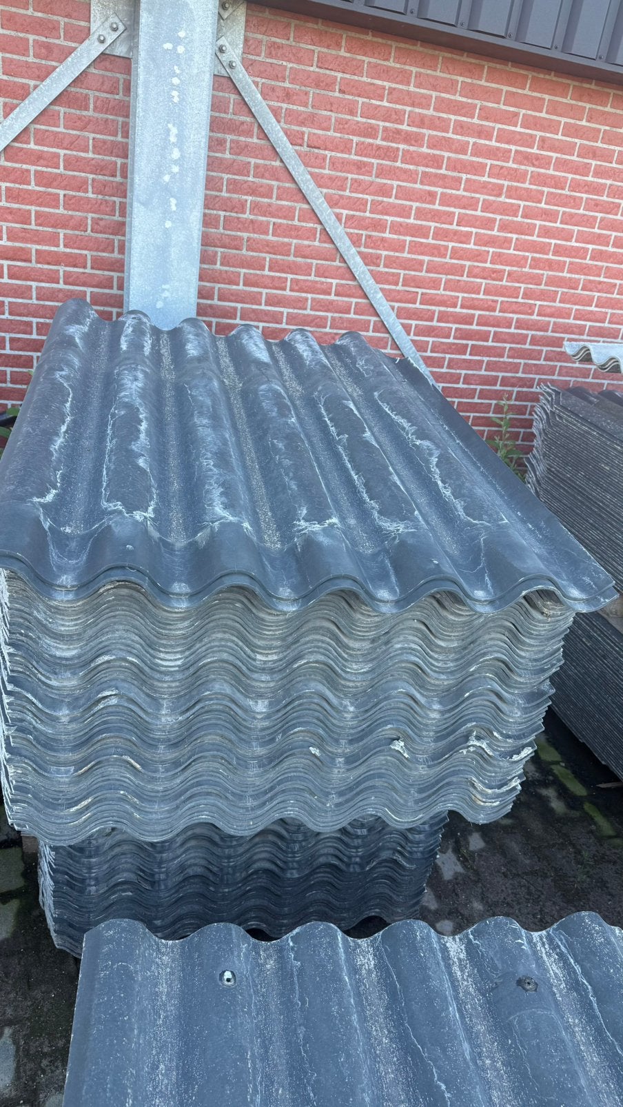 Golfplaten asbestvrij 152x110cm, Doe-het-zelf en Verbouw, Ophalen, Overige materialen, Gebruikt, Zwart