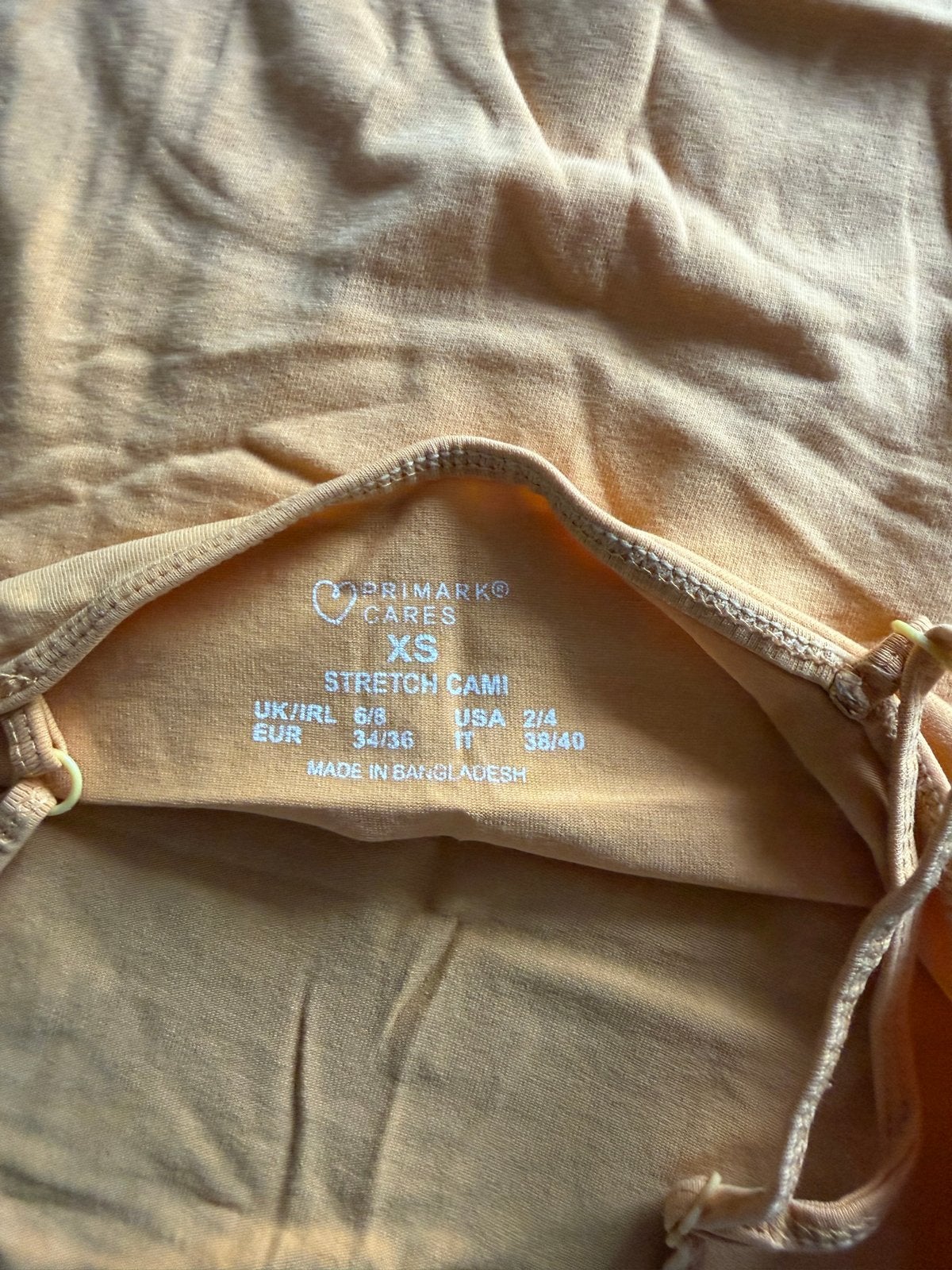 Primark Cares Stretch Cami Damesshirt XS, Geel, Ophalen of Verzenden, Zonder mouw, Maat 34 (XS) of kleiner