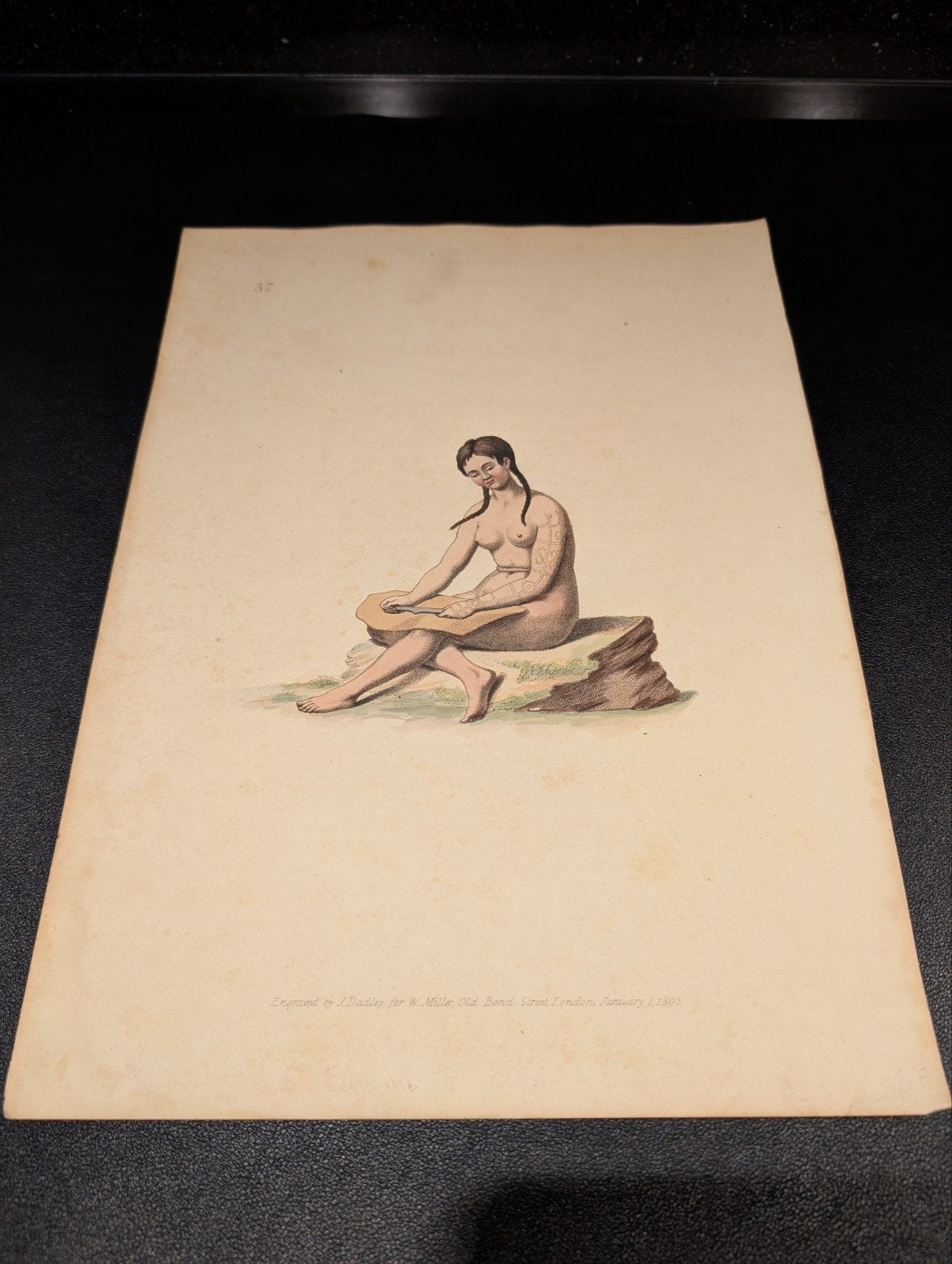 Set van 5 antieke handgekleurde gravures, Handgekleurd, Dagelijks leven, 1800 - 1899, Ophalen of Verzenden