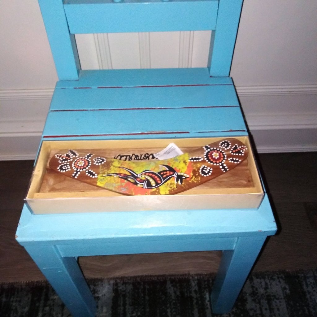Boemerang handmade souvenir uit Australie, Ophalen, Hout, Meerkleurig, Overige stijlen