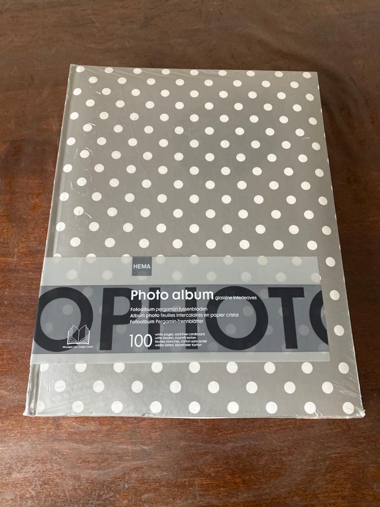 Hema Fotoalbum Grijs met Witte Stippen - Nieuw in Folie, Ophalen, Nieuw