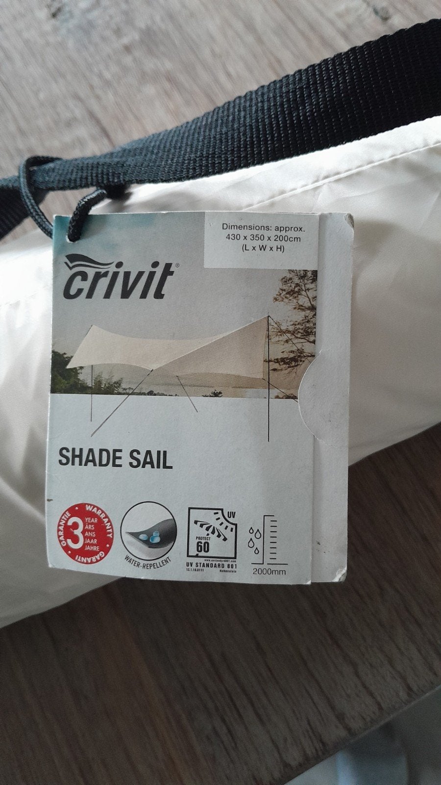Nieuwe Crivit Shade Sail - Schaduwdoek/Tarp, Ophalen of Verzenden, Nieuw