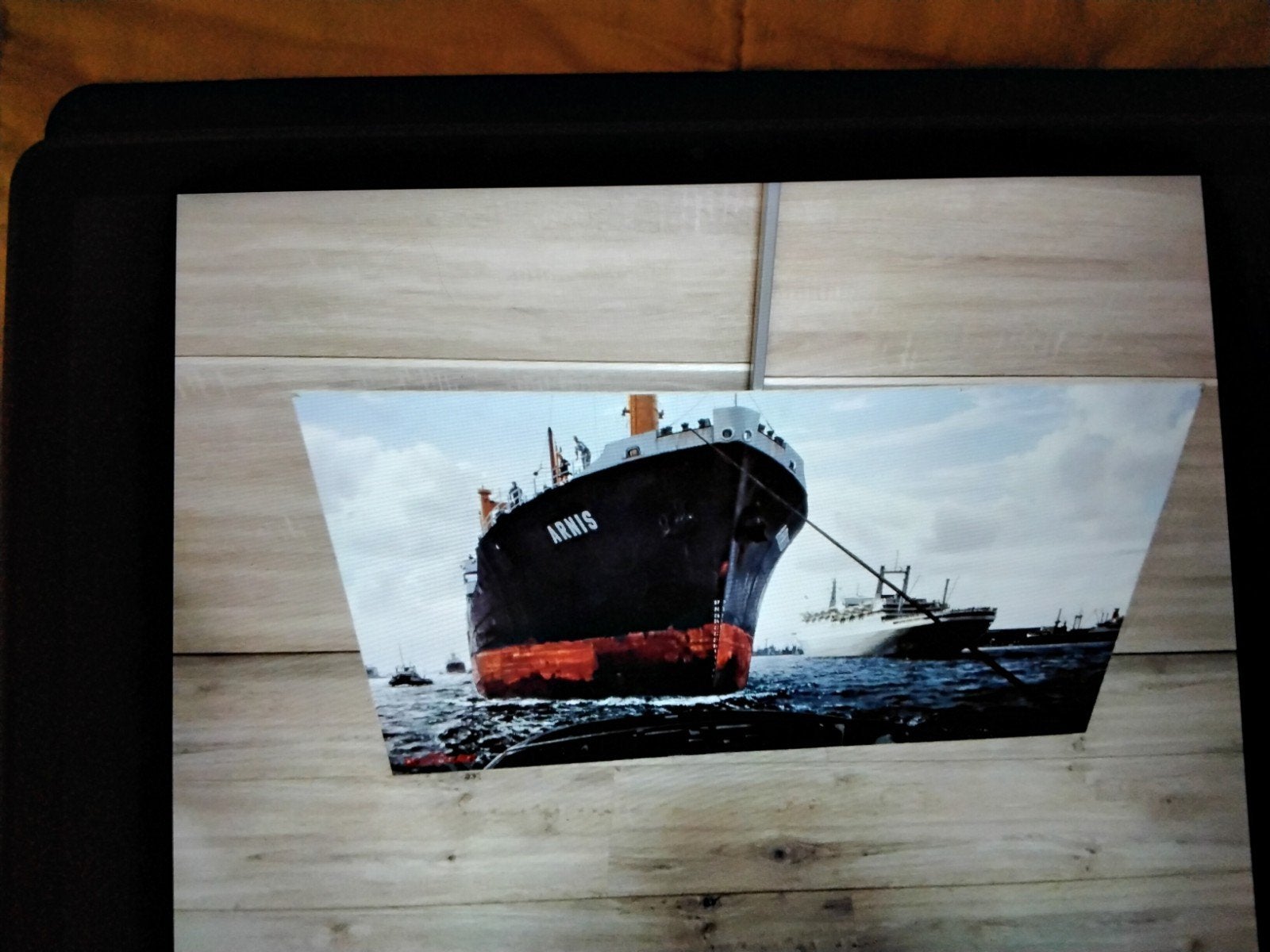 Schilderij 'Arnis' - Maritiem tafereel met schip, Ophalen, Zo goed als nieuw, Schaalmodel