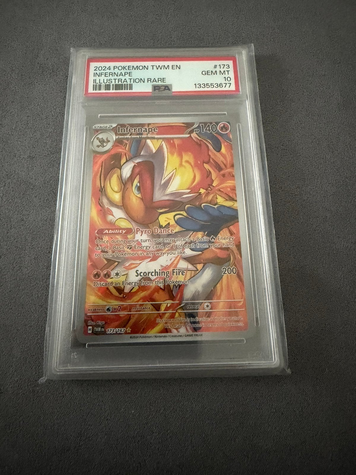 Pokemon TCG - Infernape Twillight Masquarade PSA 10, Ophalen of Verzenden, Zo goed als nieuw