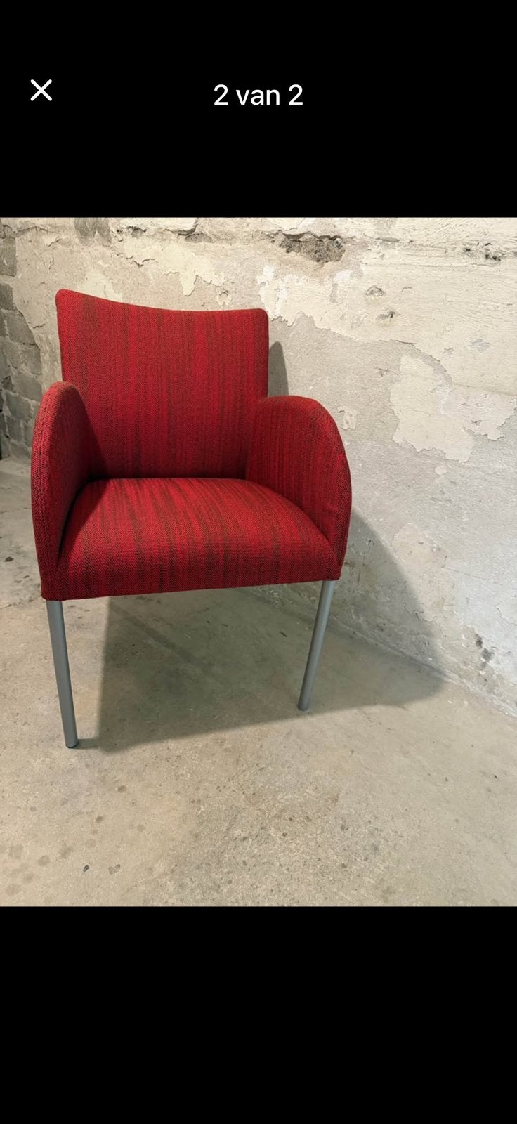 8 Originele Kembo Dolce design eetkamer/armstoelen, Ophalen, Zo goed als nieuw, Rood, Vijf, Zes of meer stoelen