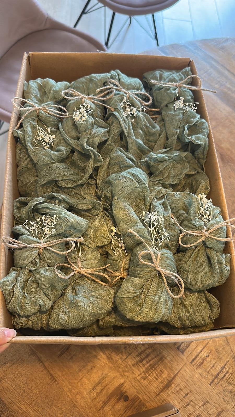 50 groene kaasdoeken/servetten voor bruiloft/decoratie, Textiel, Overige typen, Nieuw, Ophalen of Verzenden